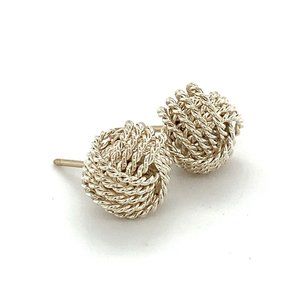 💕 Tiffany & Co. Classic Twist Knot Stud Earrings Sterling